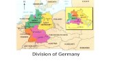 Division of Germany. Yalta Conference Before the end of the war, Allied leaders met at Yalta Agreed to divide Germany into zones of occupation Germany.