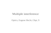 Multiple interference Optics, Eugene Hecht, Chpt. 9.