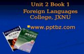 Unit 2 Book 1 Foreign Languages College, JXNU  .