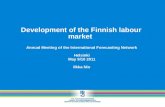 Development of the Finnish labour market Annual Meeting of the International Forecasting Network Helsinki May 9/10 2011 Ilkka Nio.
