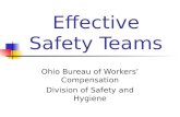 Effective Safety Teams Ohio Bureau of Workers’ Compensation Division of Safety and Hygiene.