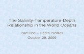 The Salinity-Temperature-Depth Relationship in the World Oceans Part One – Depth Profiles October 29, 2009 Part One – Depth Profiles October 29, 2009.