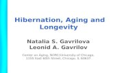 Hibernation, Aging and Longevity Natalia S. Gavrilova Leonid A. Gavrilov Center on Aging, NORC/University of Chicago, 1155 East 60th Street, Chicago, IL.