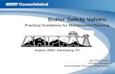 Boiler Safety Valves: Practical Guidelines for Maintenance Planning Jim Domitrovich Territory Manager Consolidated ® Pressure Relief Valves August, 2008.