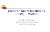 Electron beam machining (EBM) – MM461 Dr. Dermot Brabazon Sch. Of Mech. and Manu. Eng. Dublin City University.