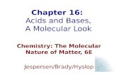 Chapter 16: Acids and Bases, A Molecular Look Chemistry: The Molecular Nature of Matter, 6E Jespersen/Brady/Hyslop.