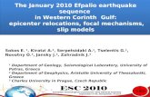 The January 2010 Efpalio earthquake sequence in Western Corinth Gulf: epicenter relocations, focal mechanisms, slip models The January 2010 Efpalio earthquake.