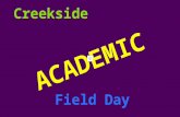 Creekside Field Day Your TEACHER will divide The class into 4 different teams……. – RED – BLUE – GREEN – YELLOW.