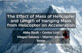 The Effect of Mass of Helicopter and Length of Hanging Mass from Helicopter on Acceleration Abby Bault – Center Line Megan Satawa – Warren Woods Tower.
