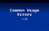 Common Usage Errors 1-20. 1. AM/PM “AM” stands for the Latin phrase Ante Meridiem —which means “before noon”—and “PM” stands for Post Meridiem: “after.
