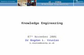 AI – CS364 Knowledge Engineering 07 th November 2006 Dr Bogdan L. Vrusias b.vrusias@surrey.ac.uk.