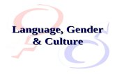 Language, Gender & Culture. DAY ONE Value Statement ____ I prefer it when people whisper around me. ____ I prefer it when people look me in the eye when.