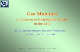C. Fischer – LHC Instrumentation Review – 19-20/11/2001 Gas Monitors for Transverse Distribution Studies in the LHC LHC Instrumentation Review Workshop.