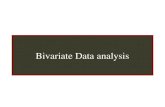 Bivariate Data analysis. Bivariate Data In this PowerPoint we look at sets of data which contain two variables. Scatter plotsCorrelation OutliersCausation.