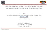 FEMCI Workshop 20031 Development of Graphite Composite Blade Flexures for mounting of GLAST ACD Scintillating Tiles by Benjamin Rodini, Cengiz Kunt & Stephen.