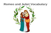 Romeo and Juliet Vocabulary Nuptial – wedding; marriage We couldn’t wait to attend the nuptials, which were to be held in the morning.