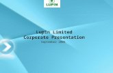 1 Lupin Limited Corporate Presentation September 2008.