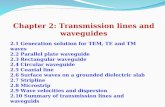 Chapter 2: Transmission lines and waveguides 2.1 Generation solution for TEM, TE and TM waves 2.2 Parallel plate waveguide 2.3 Rectangular waveguide 2.4.