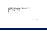 NCR-Homeland Security Strategic Plan November 2005 Draft Initiatives Included.