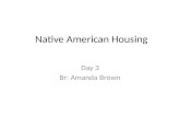 Native American Housing Day 3 Br: Amanda Brown. Wigwam Used by the Algonquin Indians. Ideal for people staying in the same place for months at a time.