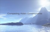 Comparing Asian Governments. China Unitary communist gov sys Oligarchy because only 1 group, Communist Party of China, has control of the gov gov has.