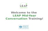 Welcome to the LEAP Mid-Year Conversation Training! 1.