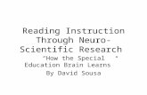Reading Instruction Through Neuro-Scientific Research “How the Special Education Brain Learns” By David Sousa.