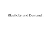 Elasticity and Demand. Price Elasticity of Demand (E) P & Q are inversely related by the law of demand so E is always negative – The larger the absolute.