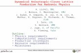 Dynamical Anisotropic-Clover Lattice Production for Hadronic Physics Outline: Physics requirements Computational requirements Production strategies Resource.