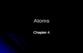 Atoms Chapter 4. Section 1: “The Development of the Atomic Theory” The atom is the smallest unit of all matter. The atom is the smallest unit of all matter.