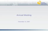 Annual Meeting November 14, 2007. Platinum Members.