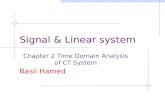 Signal & Linear system Chapter 2 Time Domain Analysis of CT System Basil Hamed.