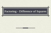 Factoring - Difference of Squares What is a Perfect Square.