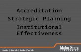 Accreditation Strategic Planning Institutional Effectiveness.