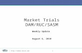 Http://nodal.ercot.com 1 Market Trials DAM/RUC/SASM Weekly Update August 6, 2010.