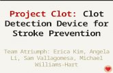 Project Clot: Clot Detection Device for Stroke Prevention Team Atriumph: Erica Kim, Angela Li, Sam Vallagomesa, Michael Williams-Hart.