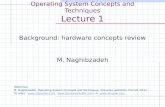 Operating System Concepts and Techniques Lecture 1 Background: hardware concepts review M. Naghibzadeh Reference M. Naghibzadeh, Operating System Concepts.