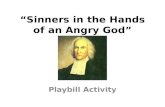 “Sinners in the Hands of an Angry God” Playbill Activity.