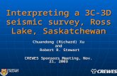Interpreting a 3C-3D seismic survey, Ross Lake, Saskatchewan Chuandong (Richard) Xu and Robert R. Stewart Robert R. Stewart CREWES Sponsors Meeting, Nov.