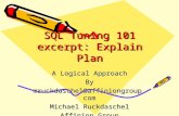 SQL Tuning 101 excerpt: Explain Plan A Logical Approach Bymruckdaschel@affiniongroup.com Michael Ruckdaschel Affinion Group International.