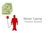 Blood Typing Forensic Science. History of Typing 1901: Austrian, Karl Landsteiner discovered human blood groups Mixing 2 different kinds of blood that.