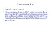 Homework 4 Code for word count . com/content/repositories/releases/com.cloud era.hadoop/hadoop-examples/0.20.2-