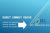 DIRECT CONNECT CRUISE BUILDING THE ASSOCIATION BUILDING FRIENDSHIPS BUILDING YOUR BUSINESS 2015 Membership Drive.