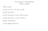 Lecture Outline The Self The Self Functions of the Self Self-Guides Self-Guides and Memory Self-Guides and Others Role Models Self-Regulation.