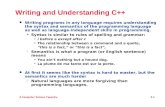 A Computer Science Tapestry 2.1 Writing and Understanding C++ l Writing programs in any language requires understanding the syntax and semantics of the.