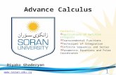 Www.soran.edu.iq Advance Calculus Diyako Ghaderyan 1 Contents: ï¶ Applications of Definite Integrals ï¶ Transcendental Functions ï¶ Techniques of Integration