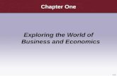 1 | 1 Chapter One Exploring the World of Business and Economics.