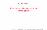 11/04/05 D Dobbs ISU - BCB 444/544X: Protein Structure & Function1 11/4/05 Protein Structure & Function.