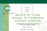 Basics of Study Design in Foodborne Illness Outbreak Investigations Instructor Name Job Title Organization.