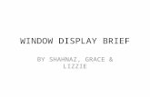 WINDOW DISPLAY BRIEF BY SHAHNAZ, GRACE & LIZZIE. THE BRIEF.